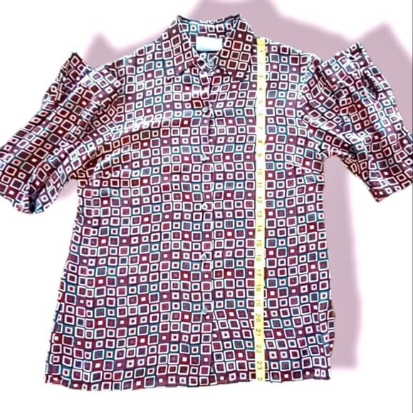 Liz Claiborne Silk retro look shirt  Size 4 - Picture 5 of 6
